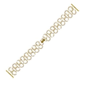 Garmin Venu / Forerunner 55 Watch band Rhinestones Decor Gourd Shape Alloy Strap - Gold