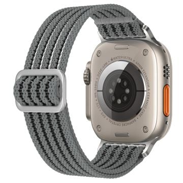 Apple Watch Series 41mm - 40mm - 38mm Klockarmband i vävd nylon Andningsbart armband - Grå