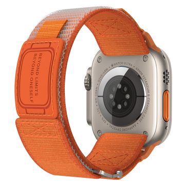 Apple Watch Series 41mm - 40mm - 38mm Nylon klockarmband Magic Tape ersättningsarmband - Orange