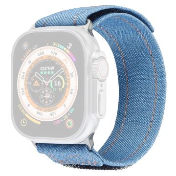 KALEBOL Apple Watch Series 41mm - 40mm - 38mm Denim klockarmband Magic Tape Justerbart armband - Baby Blå