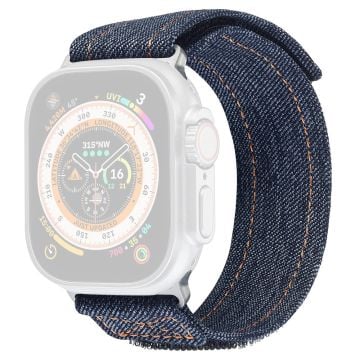 KALEBOL Apple Watch Series 41mm - 40mm - 38mm Denim klockarmband Magic Tape Justerbart armband - Mörkgrå