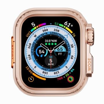 Klockfodral Apple Watch Series 4 / 5 / 6 / SE / SE (2022) / SE (2023) 44mm Metall Skyddsram - Roséguld