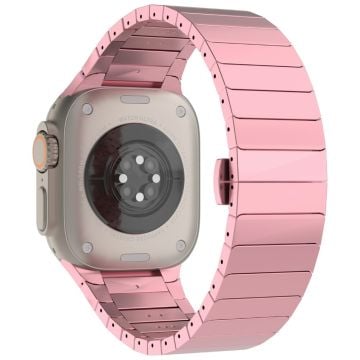 Apple Watch Series 41mm - 40mm - 38mm Zinklegeringsarmband Ersättningsarmband för herrklocka - Rosa