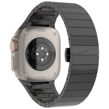 Apple Watch Series 41mm - 40mm - 38mm Zinklegeringsarmband Ersättningsarmband för herrklocka - Svart