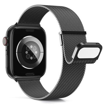 KALEBOL Apple Watch Series 41mm - 40mm - 38mm Milanese Mesh Armband Magnetiskt klockarmband - Svart