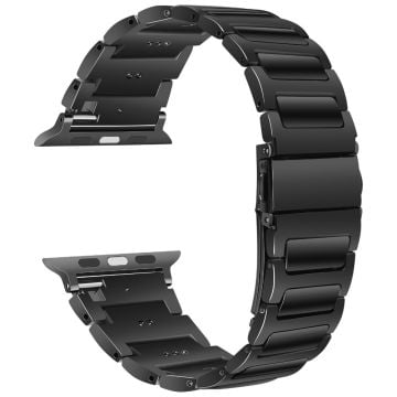 KALEBOL Apple Watch Series 41 mm - 40 mm - 38 mm klockarmband i zinklegering - Svart