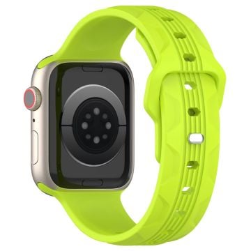 KALEBOL Apple Watch Series 41mm - 40mm - 38mm Silikonarmband Vertikal Strip Texture - Lime