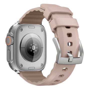 KALEBOL Apple Watch Series 49mm - 45mm - 44mm - 42mm Silikonband Dual Color - Rosa