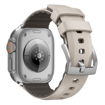 KALEBOL Apple Watch Series 41mm - 40mm - 38mm klockarmband i silikon med dubbla färger - Stjärnljus