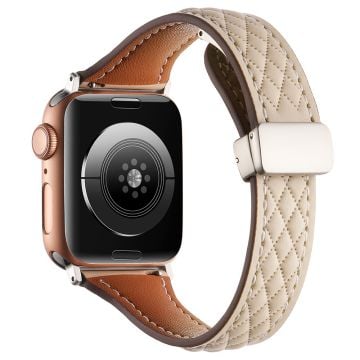 KALEBOL Apple Watch Series 41mm - 40mm - 38mm klockarmband i äkta läder - Aprikos