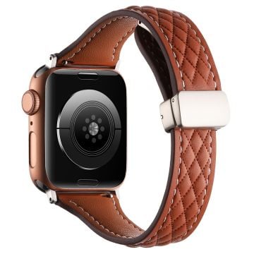 KALEBOL Apple Watch Series 41mm - 40mm - 38mm klockarmband i äkta läder - Brun