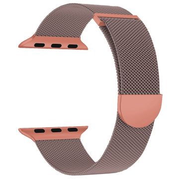 KALEBOL Apple Watch Series 41mm - 40mm - 38mm Milanese metallklockarmband - Rosa / Orange