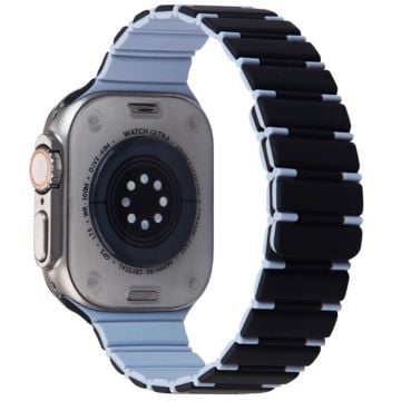 Apple Watch Series 41mm - 40mm - 38mm magnetiskt silikonarmband i två färger - Svart + Grå