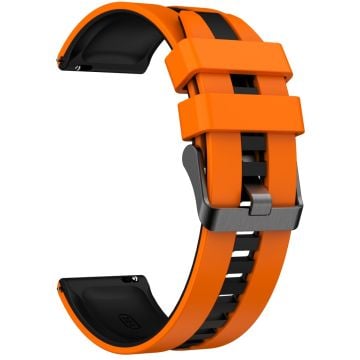 Huawei Watch 4 / 4 Pro / GT 4 46mm ersättningsarmband 22mm universalarmband i silikon - Orange + Svart