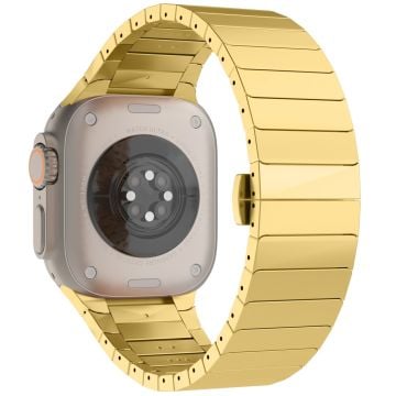 Apple Watch Series 49mm - 45mm - 44mm - 42mm Replacement 1-Bead Alloy Watch Band - Gold