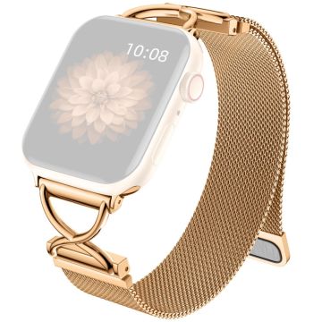 Apple Watch Series 9 8 7 41mm / 6 5 4 SE SE (2022) SE (2023) 40mm / 1 2 3 38mm Metal Strap Wrist Band - Rose Gold