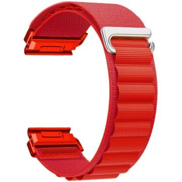 Garmin Fenix 7 / 7 Pro / 5 Watch Band 22mm Quick Release C Buckle Nylon Watch Strap - Red