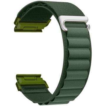 Garmin Fenix 7X Pro / 7X Klockarmband 26 mm snabbkoppling C-spänne Nylon klockarmband - Militärgrön