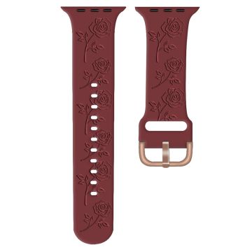 Apple Watch Series 41mm - 40mm - 38mm Strap Rose Silicone Watch Band - Tan