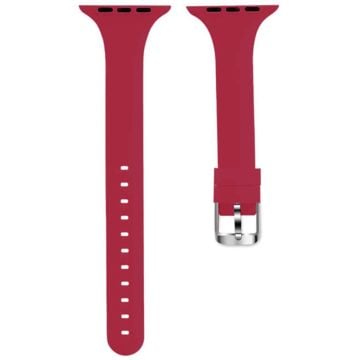 Apple Watch Series 41mm - 40mm - 38mm Band Soft Silicone Watch Strap - Red