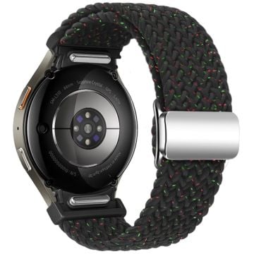 Samsung Galaxy Watch 20mm flätat klockarmband magnetiskt armband - Stjärnljus Svart