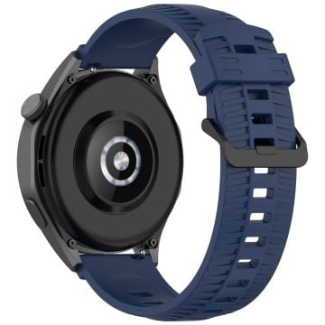 Huawei Watch 4 / 4 Pro / GT 4 46mm Silicone Watch Strap 22mm Tire Texture Wrist Band - Navy Blue