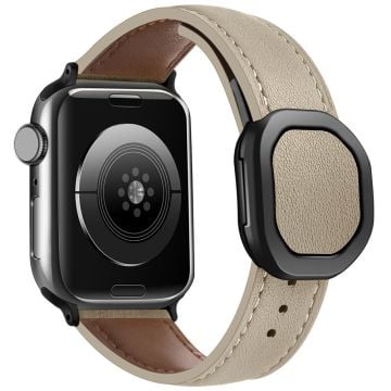 KALEBOL Apple Watch Series 41mm - 40mm - 38mm Genuine Cow Leather Band - Apricot