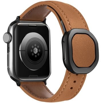 KALEBOL Apple Watch Series 41mm - 40mm - 38mm Genuine Cow Leather Band - Brown