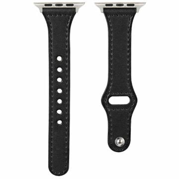 KALEBOL Apple Watch Series 41mm - 40mm - 38mm Watch Strap, Small Buckle - Black