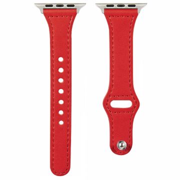 KALEBOL Apple Watch Series 41mm - 40mm - 38mm Watch Strap, Small Buckle - Red