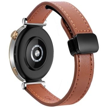 Samsung Galaxy Watch 22mm Magnetic Buckle Slim Microfiber Leather Watch Strap - Mocha Brown