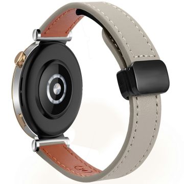 Samsung Galaxy Watch 22 mm klockarmband med magnetiskt spänne i mikrofiberläder - Grå