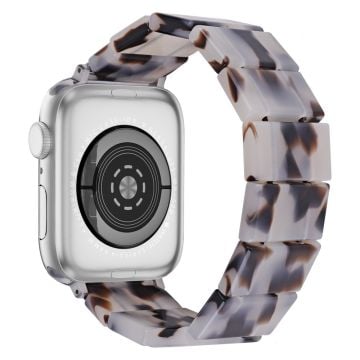 Apple Watch Series 41mm - 40mm - 38mm Resin Blocks Strap - Brown+White