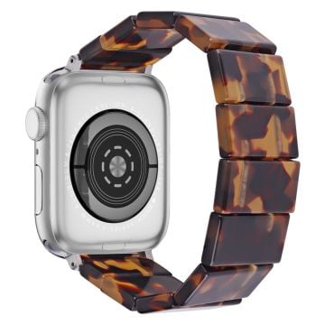 Apple Watch Series 41mm - 40mm - 38mm Resin Blocks Strap - Tortoiseshell