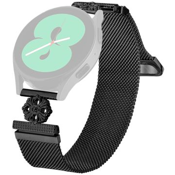 Huami Amazfit GTS 3 Milanese Band Flower Stainless Steel Magnetic Mesh Watch Strap - Black