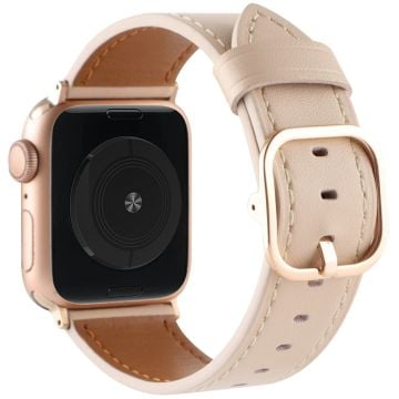 Genuine Cow Leather Strap for Apple Watch Series 41mm - 40mm - 38mm Band - Pink