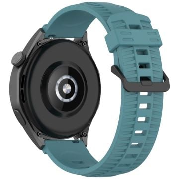 KALEBOL 22mm Silicone Strap for Huawei Watch 4 / 4 Pro / GT 4 46mm Tire Texture Watch Band - Cyan