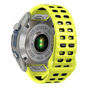 Garmin Fenix 8 47mm / Fenix E 47mm Silicone Watchband Quick Release Buckle Dual Color Watch Strap - Lime+Black