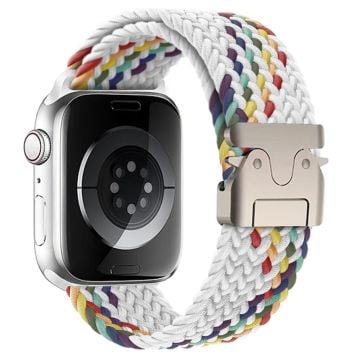 Armband Apple Watch Series 49mm - 45mm - 44mm - 42mm Klockarmband - Vit Regnbåge