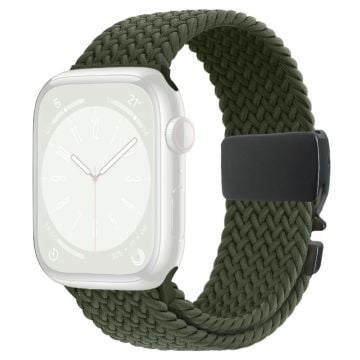 Armband Apple Watch Series 41mm - 40mm - 38mm Vävt klockarmband - Mörkgrön