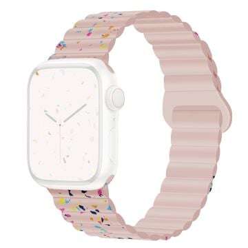 Magnetiskt silikonarmband Apple Watch Series 49mm - 45mm - 44mm - 42mm - Rosa