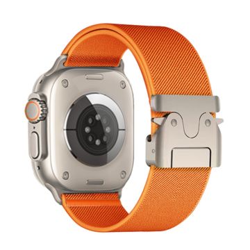 Armband Apple Watch Series 41mm - 40mm - 38mm Elastiskt Nylon Klockarmband - Orange