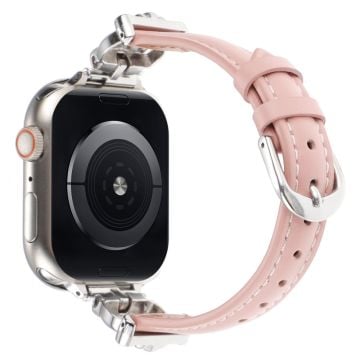 Apple Watch Series 41mm - 40mm - 38mm klockarmband - Silver / Rosa