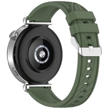 Huawei Watch GT 5 Pro 46 mm / GT 5 46 mm / GT 4 46 mm ersättningsarmband 22 mm texturerat silikonarmband - Mörkgrön