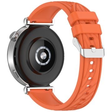 Huawei Watch GT 5 Pro 46 mm / GT 5 46 mm / GT 4 46 mm ersättningsarmband 22 mm texturerat silikonarmband - Orange