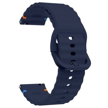 22 mm silikonarmband Xiaomi Watch S4 Sport / Redmi Watch 5 Active Wave Design klockarmband - Midnattsblå