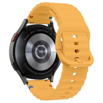 20 mm silikonarmband Garminactive 5 / Garmin vivoactive 5 / Venu Sq Wave Design klockarmband - Gul