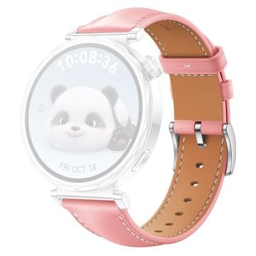 Huawei Watch GT 5 41mm / GT 4 41mm ersättningsarmband 18mm klockarmband i äkta koskinn - Rosa