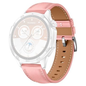 Huawei Watch GT 5 46 mm / GT 5 Pro 46 mm / GT 4 46 mm ersättningsarmband 22 mm klockarmband i äkta koskinnläder - Rosa