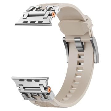 Apple Watch Series 49mm - 45mm - 44mm - 42mm Flexibelt klockarmband - Silver / Stjärnljus